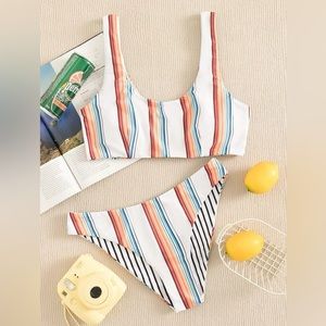 Striped Bikini Set